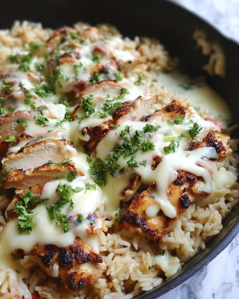 Creamy Chicken Cheese Rice Recipe