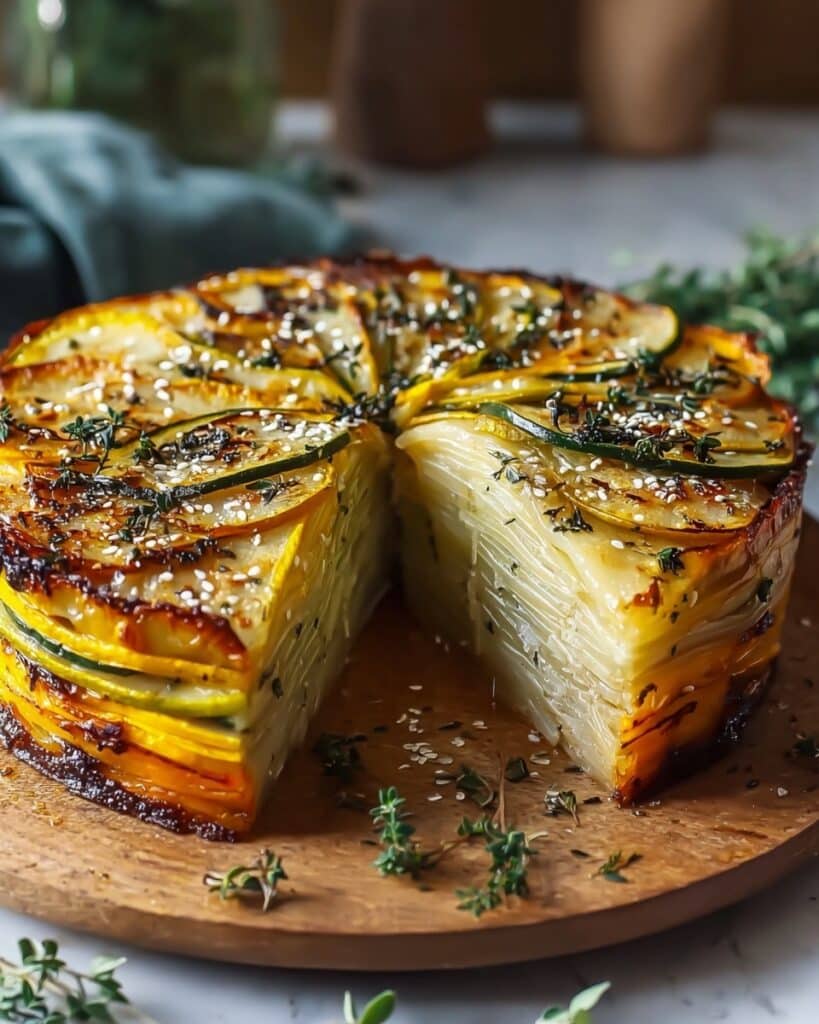 Crispy Balsamic Thyme Potato Torte Recipe