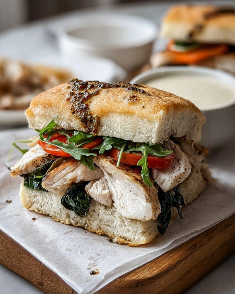 Focaccia Sandwich with Roast Chicken Filling Recipe