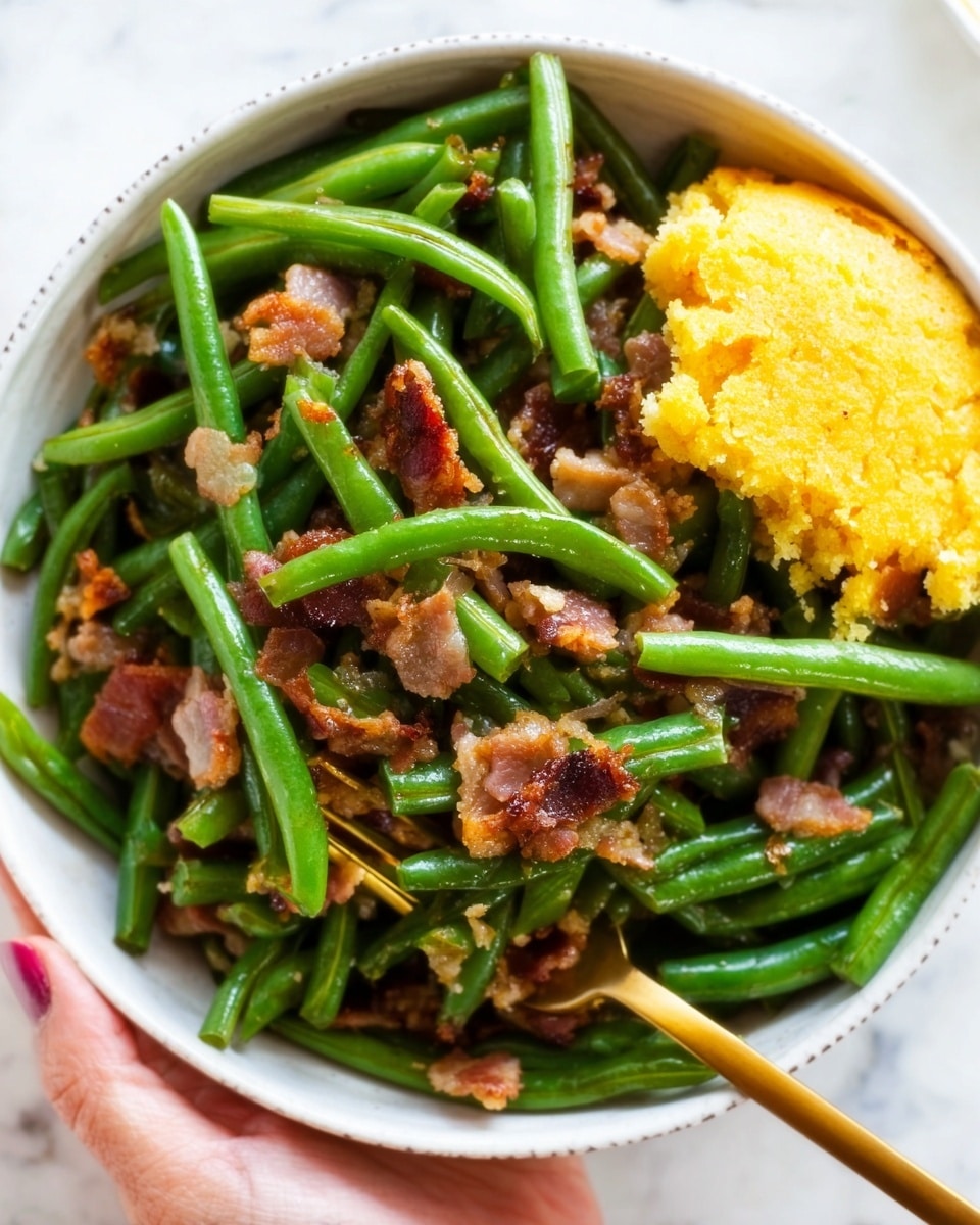 Real Deal Southern Green Beans with Smoked Turkey Recipe - Recipe Image
