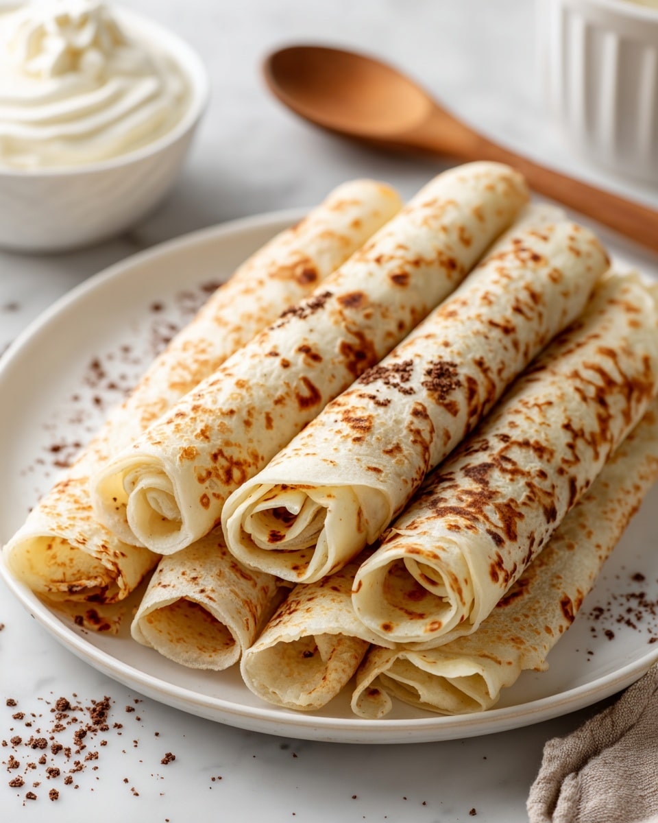 Cinnamon Roll Protein Crepes Recipe - Recipe Image