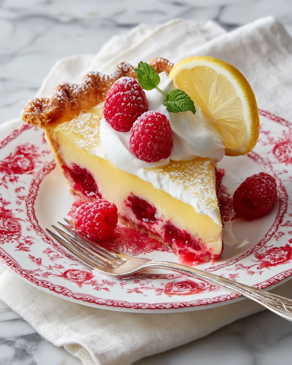 Lemon Raspberry Pie Recipe - Recipe Image