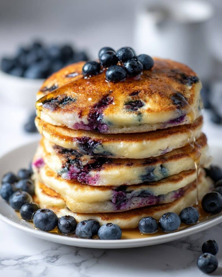 Greek Yogurt Pancakes with Blueberries Recipe