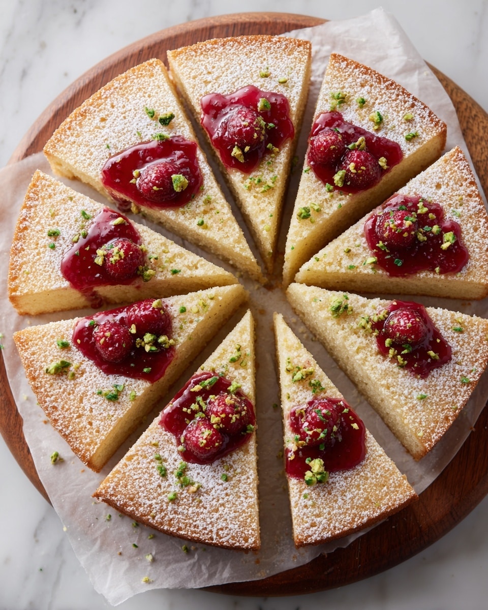Raspberry and Pistachio Wreath Recipe - Recipe Image