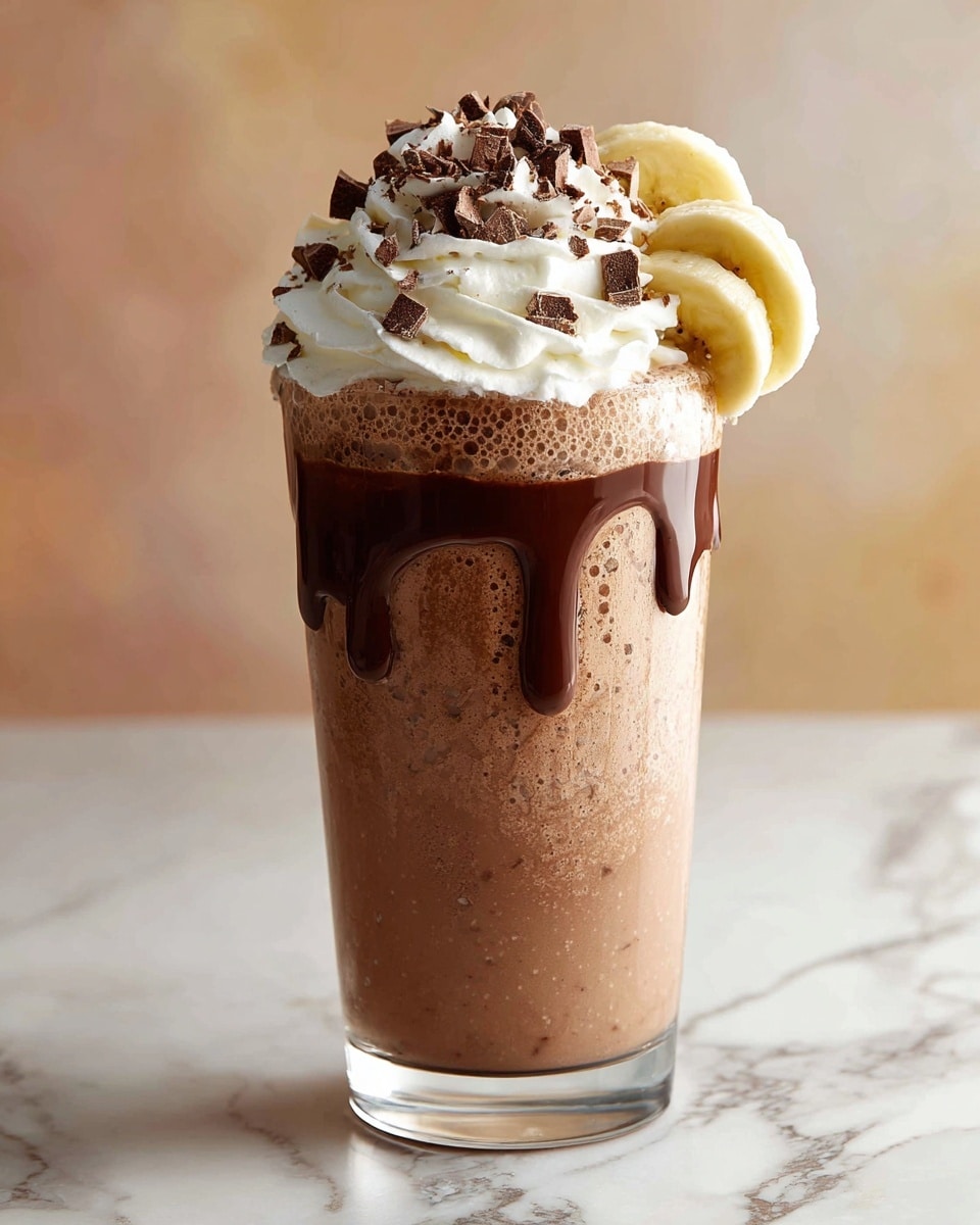 Banana Caramel Chocolate Frappuccino Recipe - Recipe Image