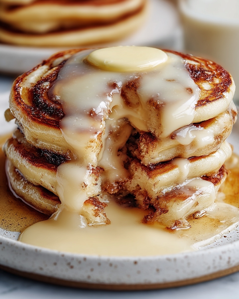 Cinnamon Roll Stuffed Pancakes Recipe - Recipe Image
