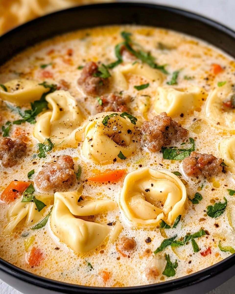 Creamy Sausage Tortellini Soup Recipe - Recipe Image