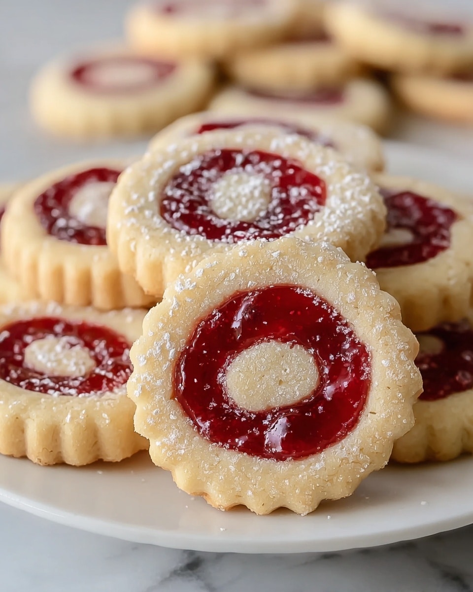 Raspberry Swirl Shortbread Cookies Recipe - Recipe Image