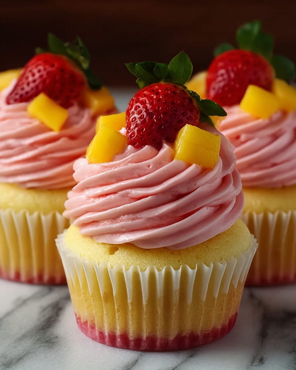 Strawberry Mango Cupcakes Recipe - Recipe Image