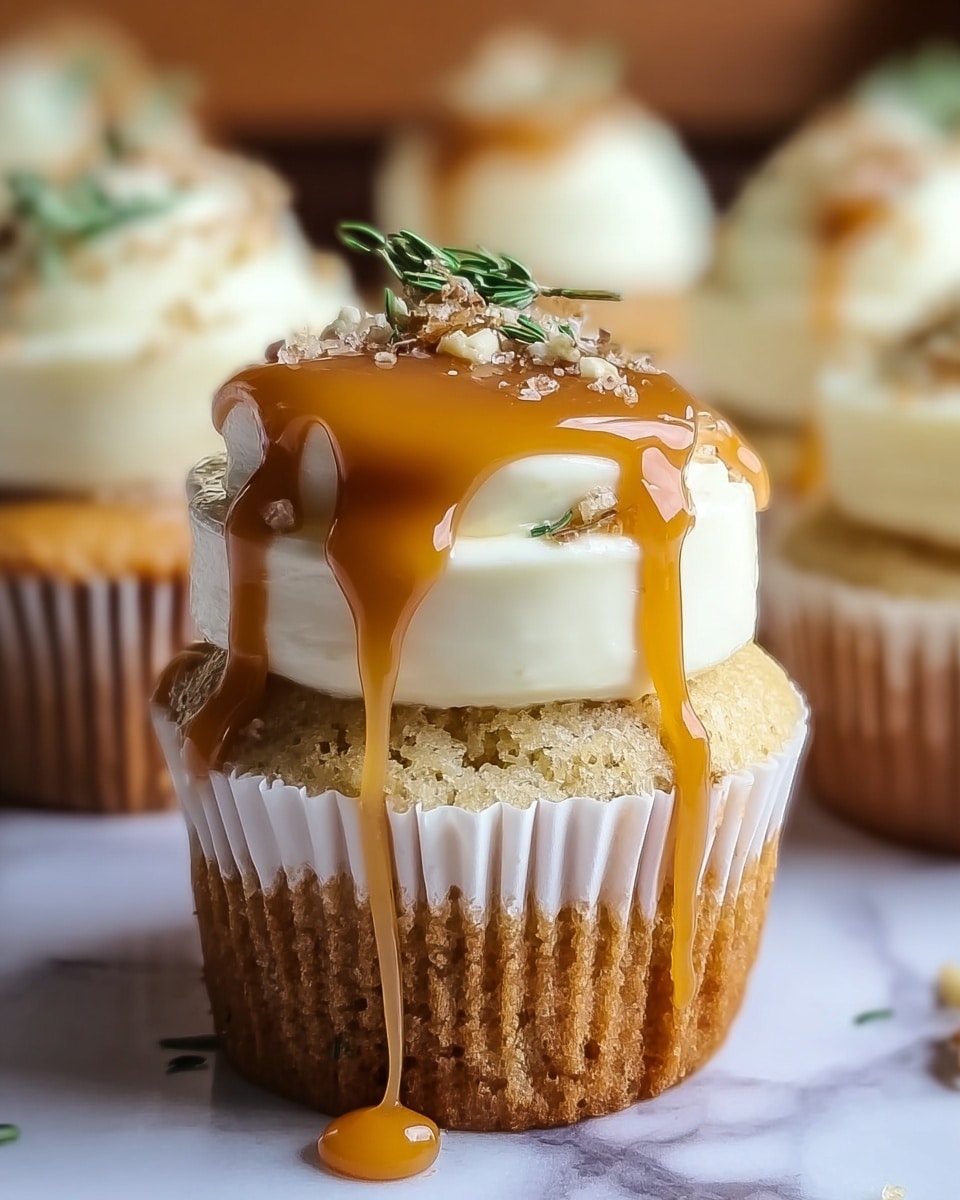 Salted Caramel Cream Cheese Cupcakes Recipe - Recipe Image