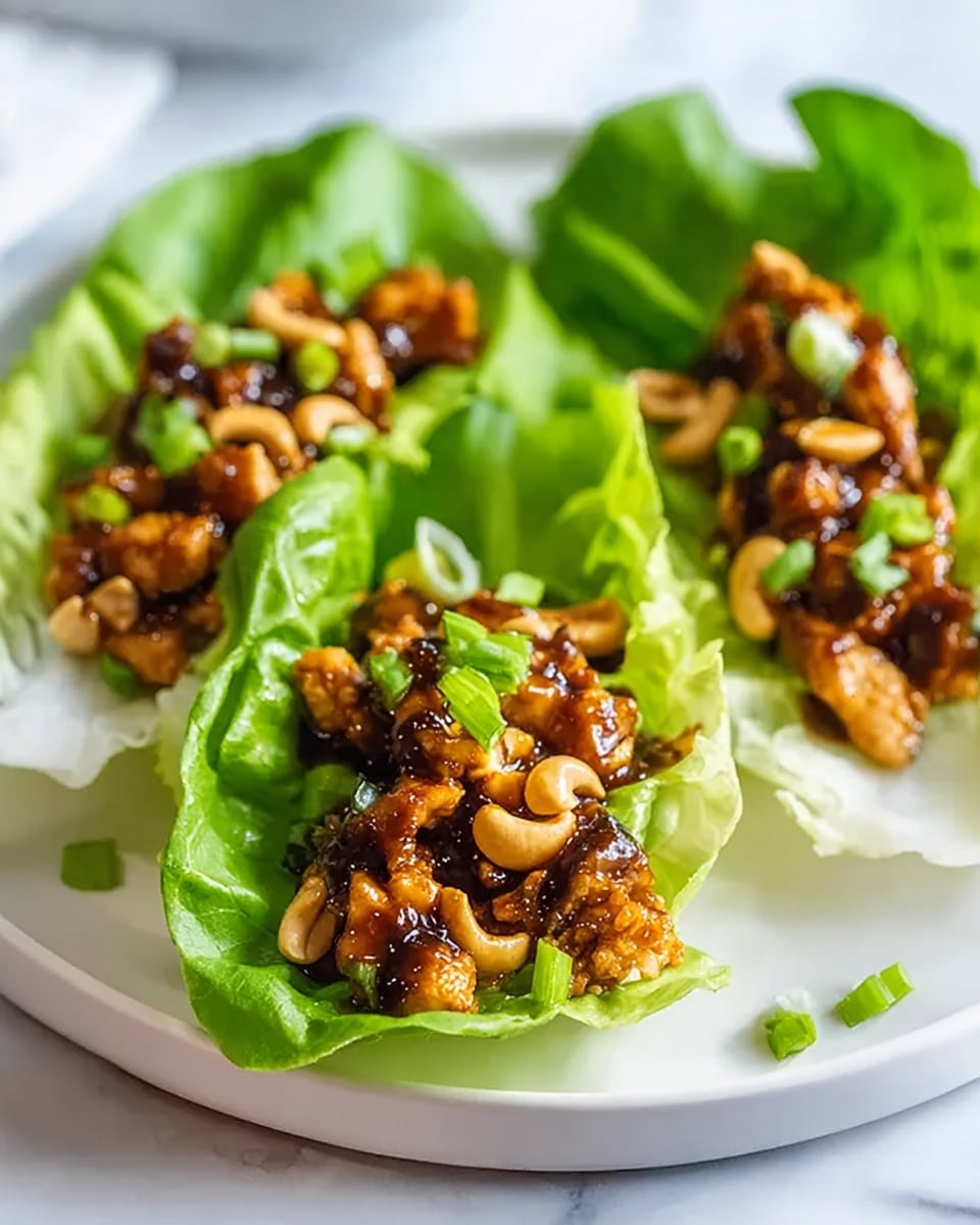 Cashew Chicken Lettuce Wraps Recipe - Recipe Image
