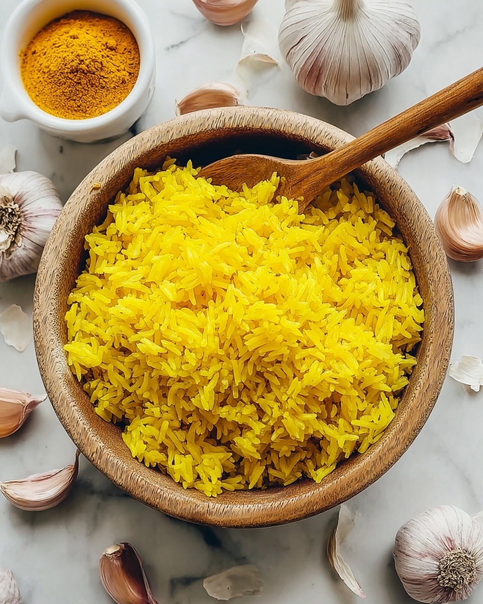 Garlic Turmeric Rice Recipe - Recipe Image
