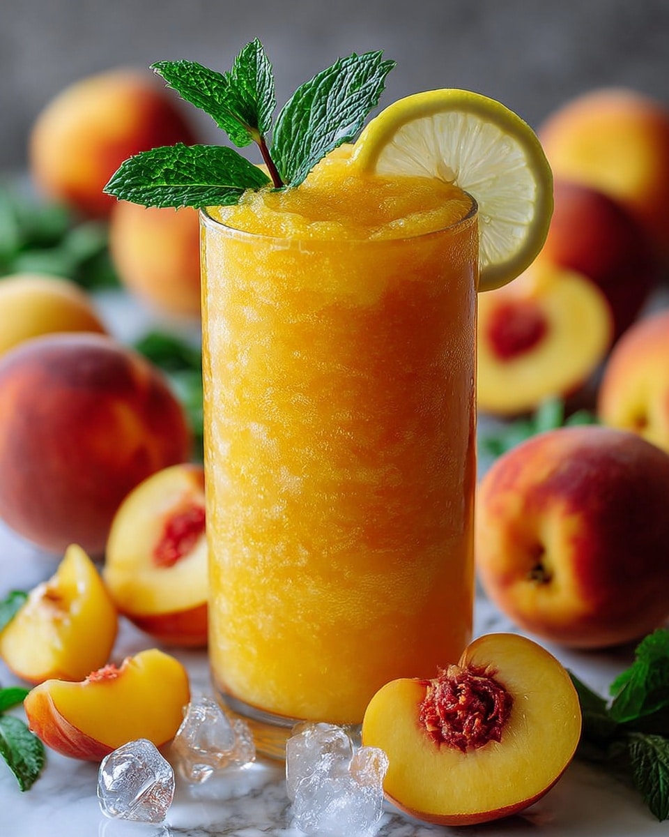 Frozen Peach Lemonade Slushie: The Ultimate Summer Cooler Recipe - Recipe Image
