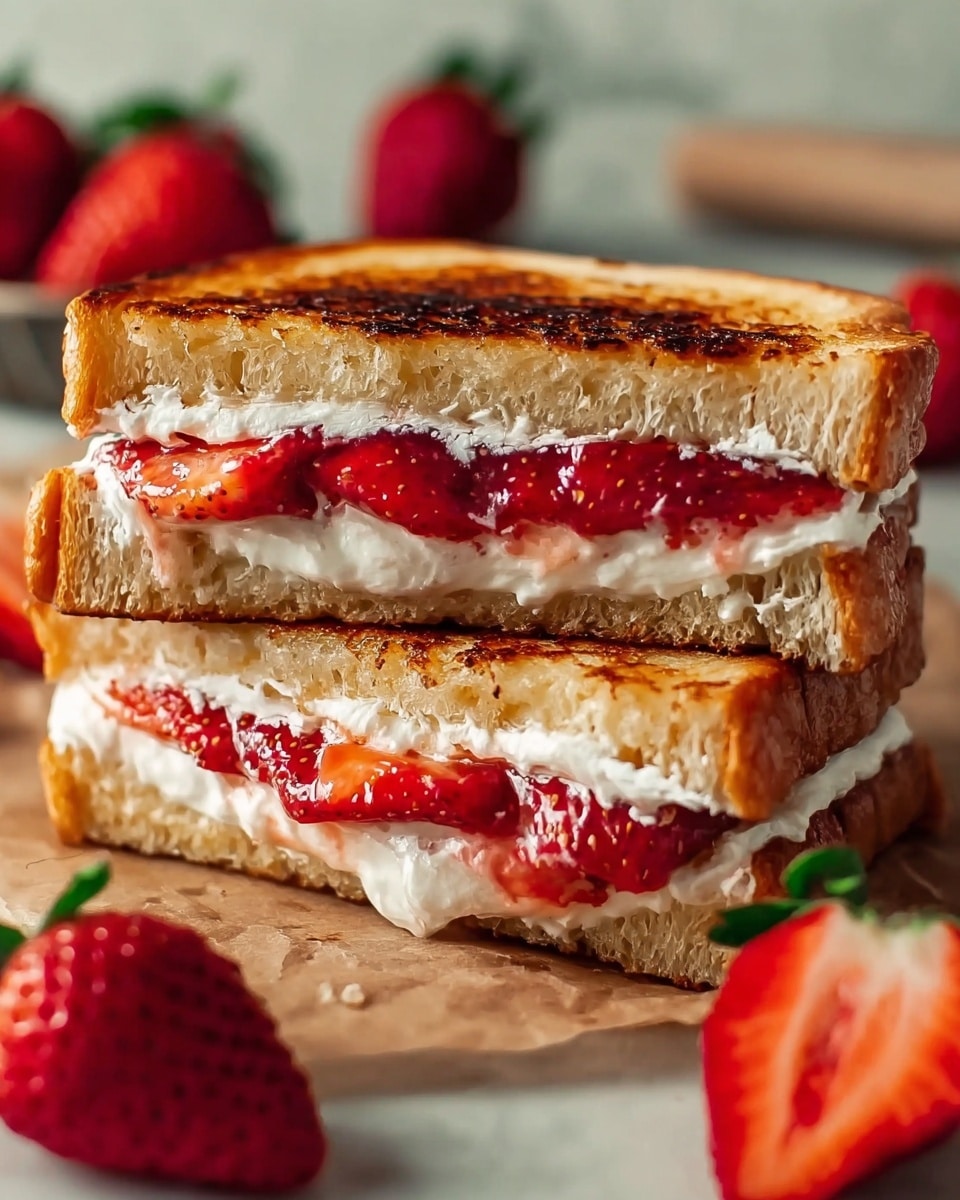 Strawberry Cheesecake Sandwiches Recipe - Recipe Image