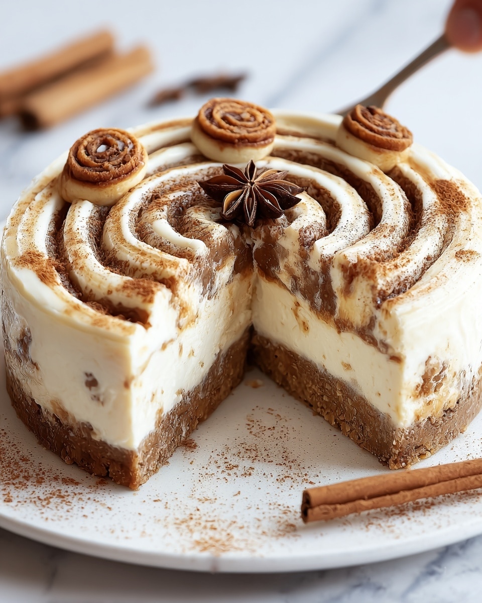 Cinnamon Roll Cheesecake Recipe - Recipe Image