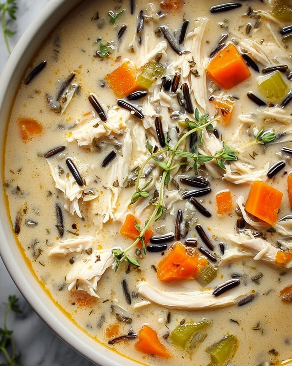Crockpot Creamy Chicken Wild Rice Soup Recipe - Recipe Image