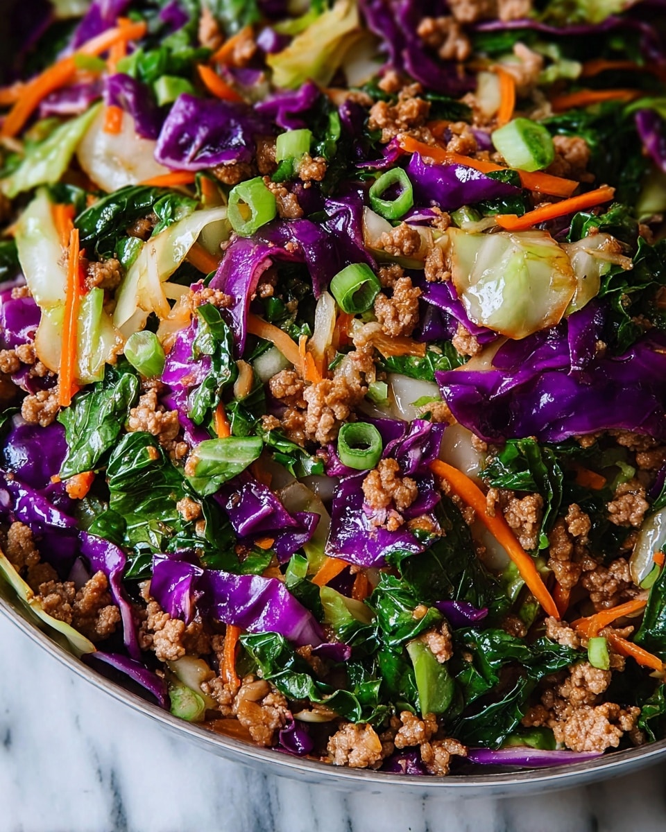 Healthy Ground Beef Cabbage Stir-Fry Recipe - Recipe Image
