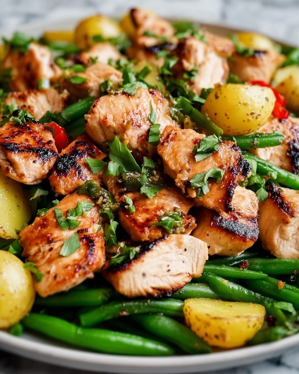 Asian Marinated Chicken with Snap Pea Panzanella Recipe - Recipe Image