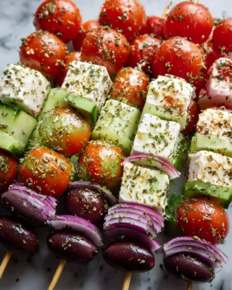 Greek Salad Skewers: A Fresh, Flavorful Bite-Sized Treat Recipe