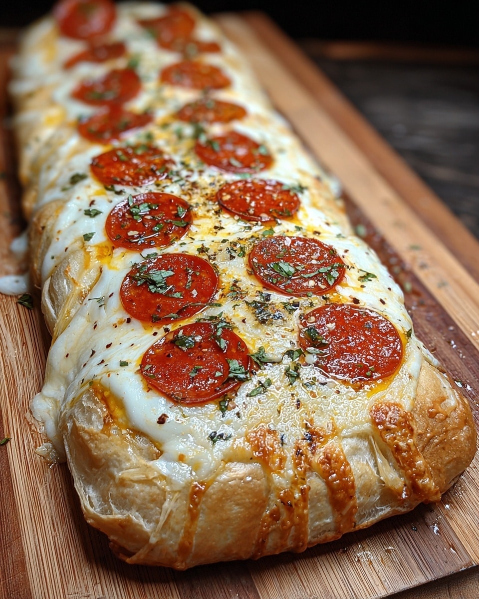 Cheesy Pepperoni Stromboli Recipe - Recipe Image