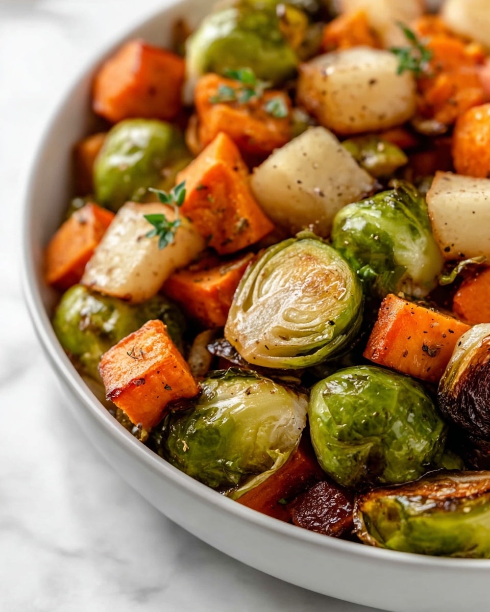 Maple Roasted Vegetables with Apples and Sweet Potatoes Recipe - Recipe Image
