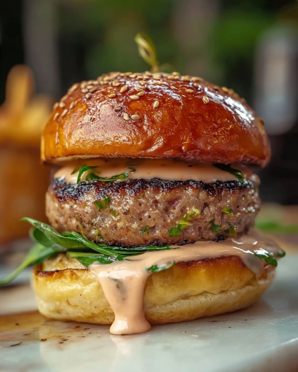 Juicy Smashed Patty Burger with Secret Sauce Recipe - Recipe Image