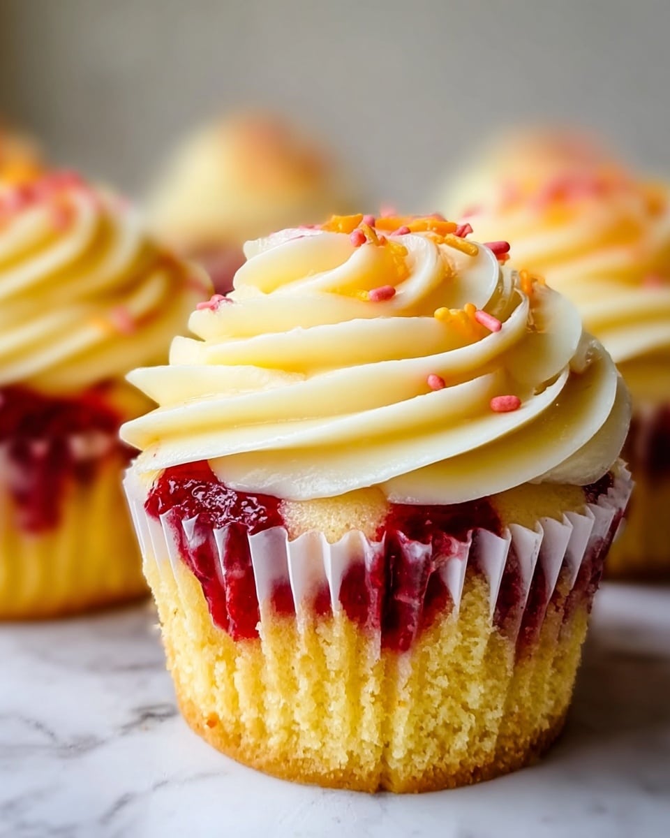 Lemon Raspberry Cupcakes Recipe - Recipe Image