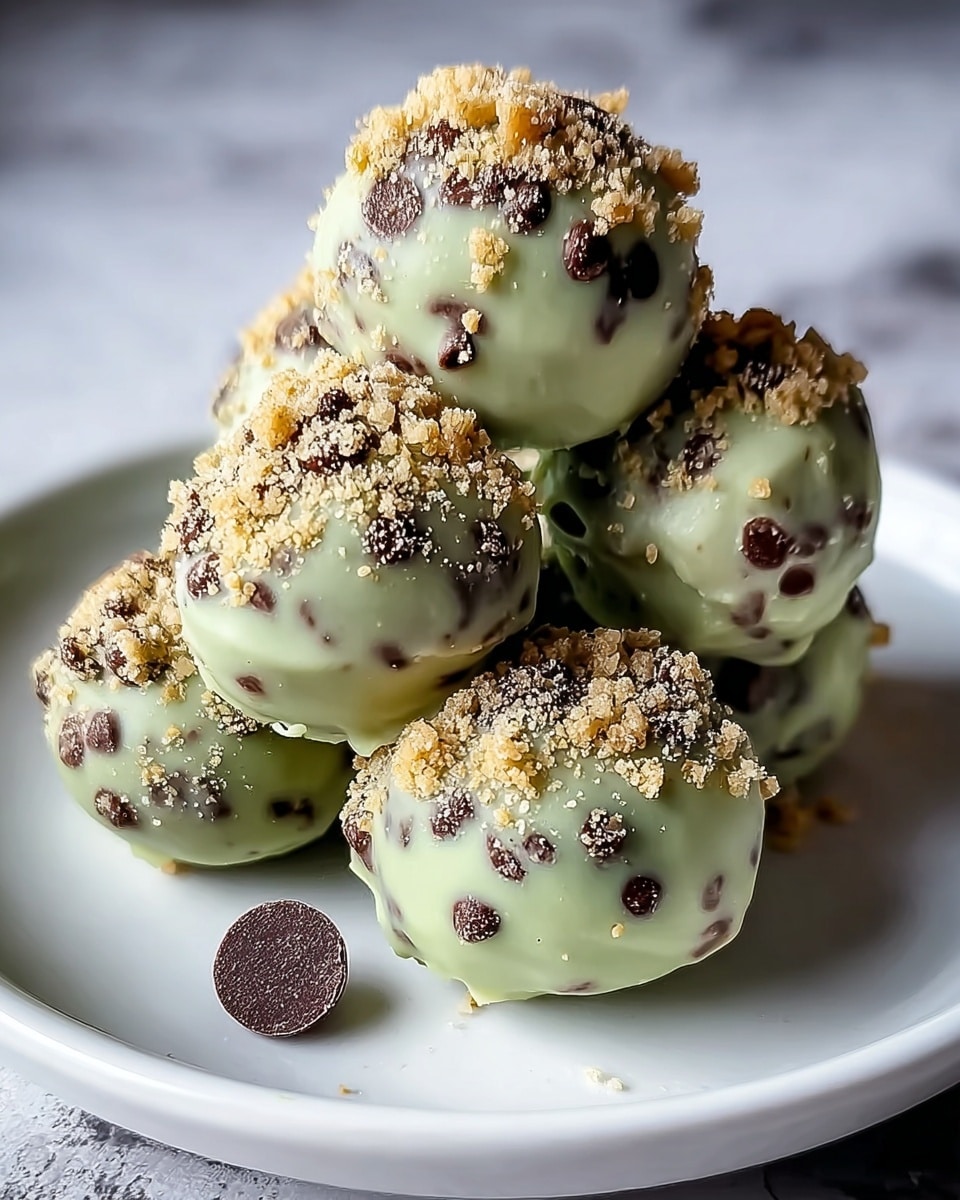 Mint Chocolate Chip Protein Balls Recipe - Recipe Image