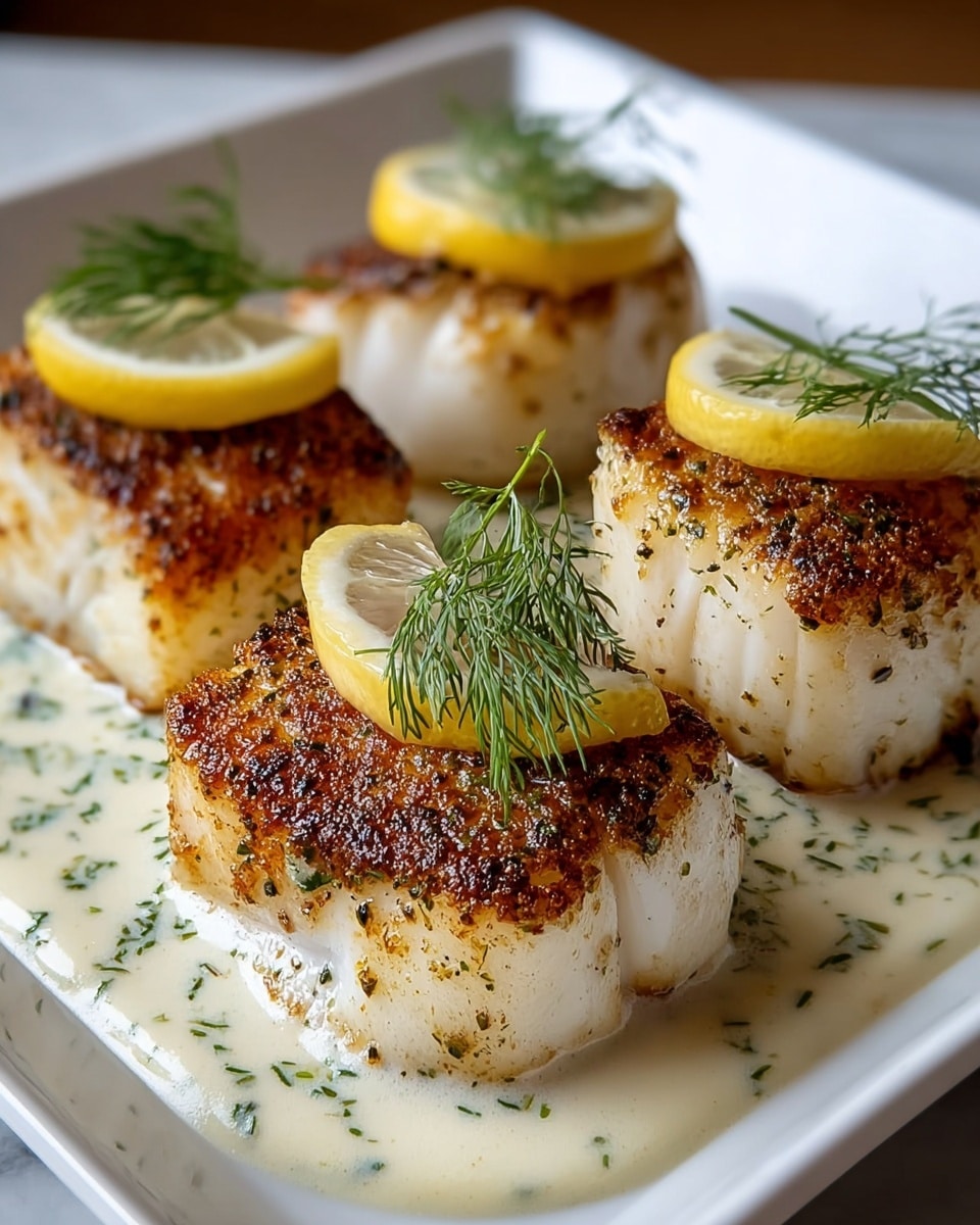 Baked Cod with Lemon-Dill Sauce Recipe - Recipe Image