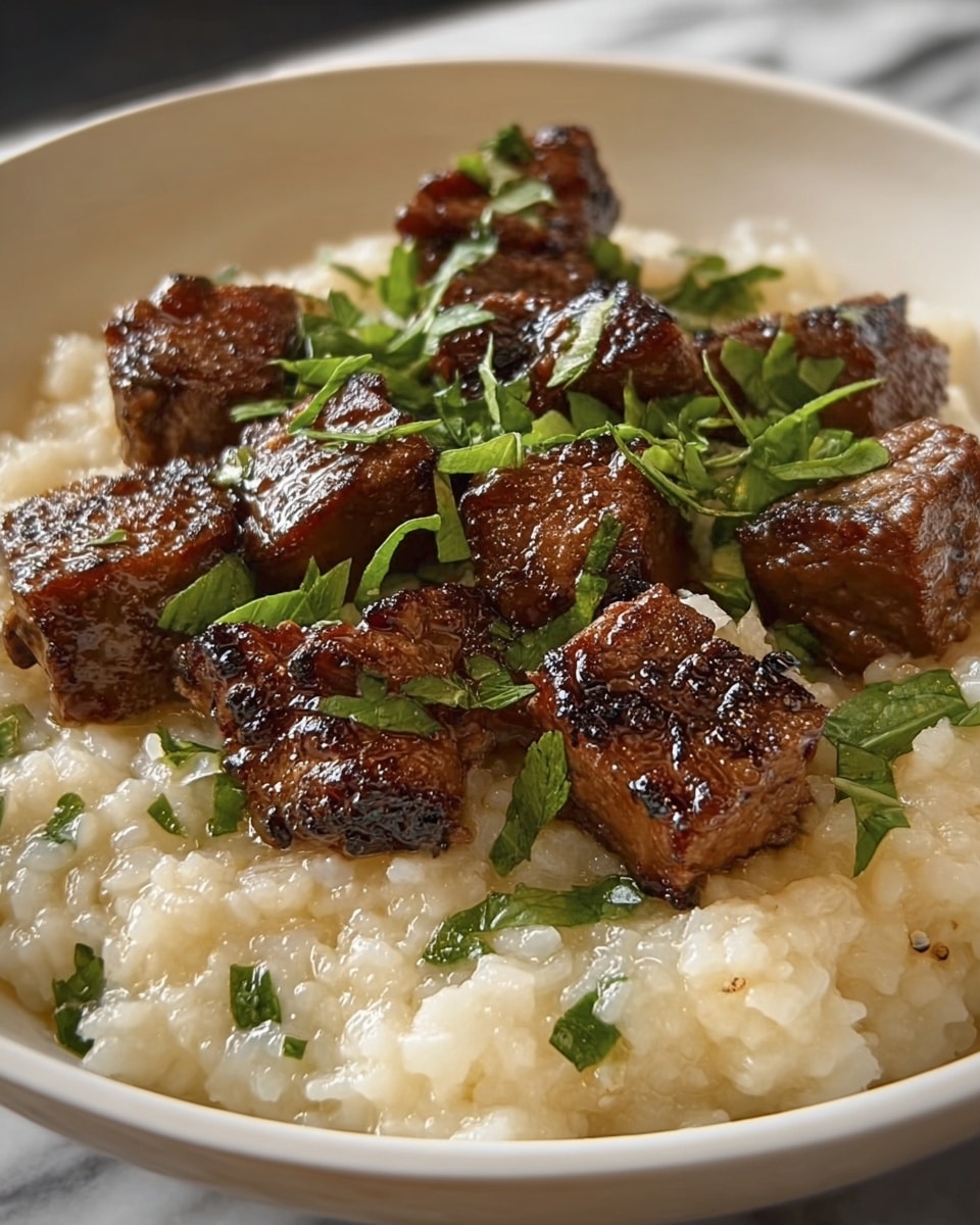 Honey Garlic Butter Steak and Rice Skillet Recipe - Recipe Image