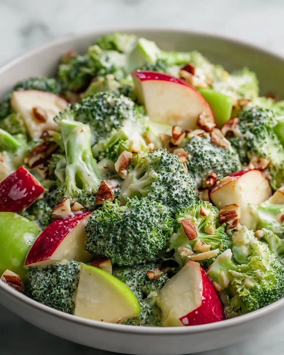 Honeycrisp Apple Broccoli Salad with Cranberries, Nuts, and Honey Dressing Recipe - Recipe Image