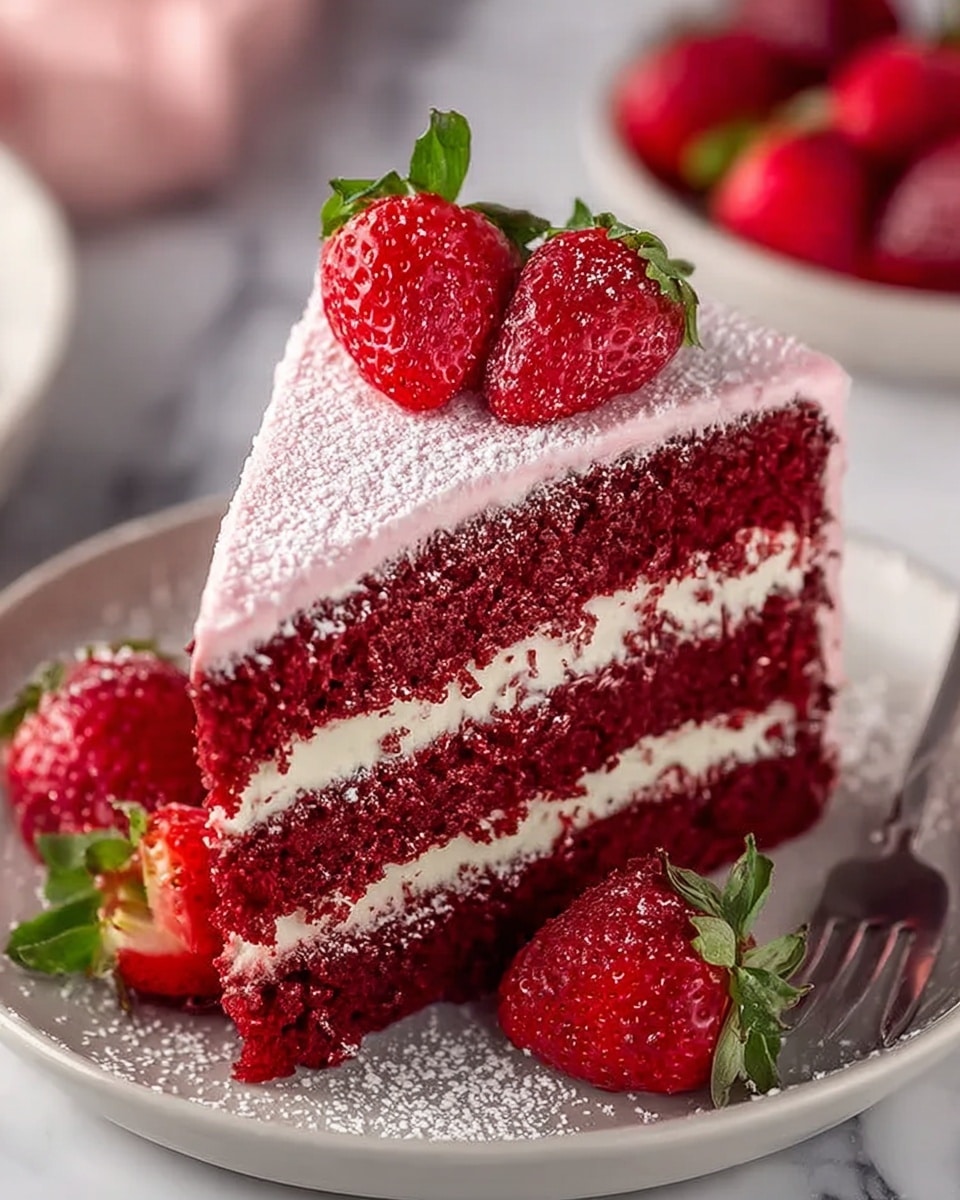 Strawberry Velvet Cake Recipe - Recipe Image