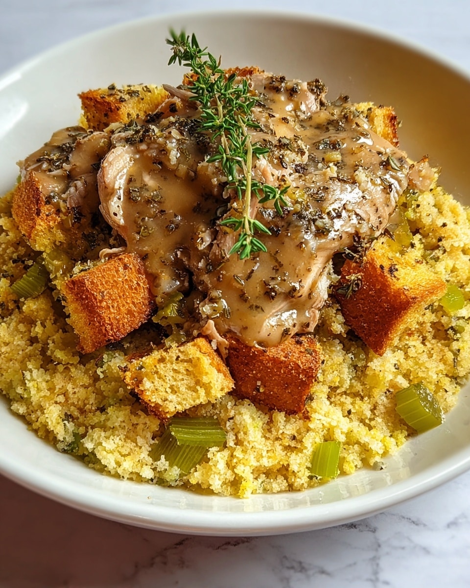 Crock Pot Chicken and Dressing Recipe - Recipe Image