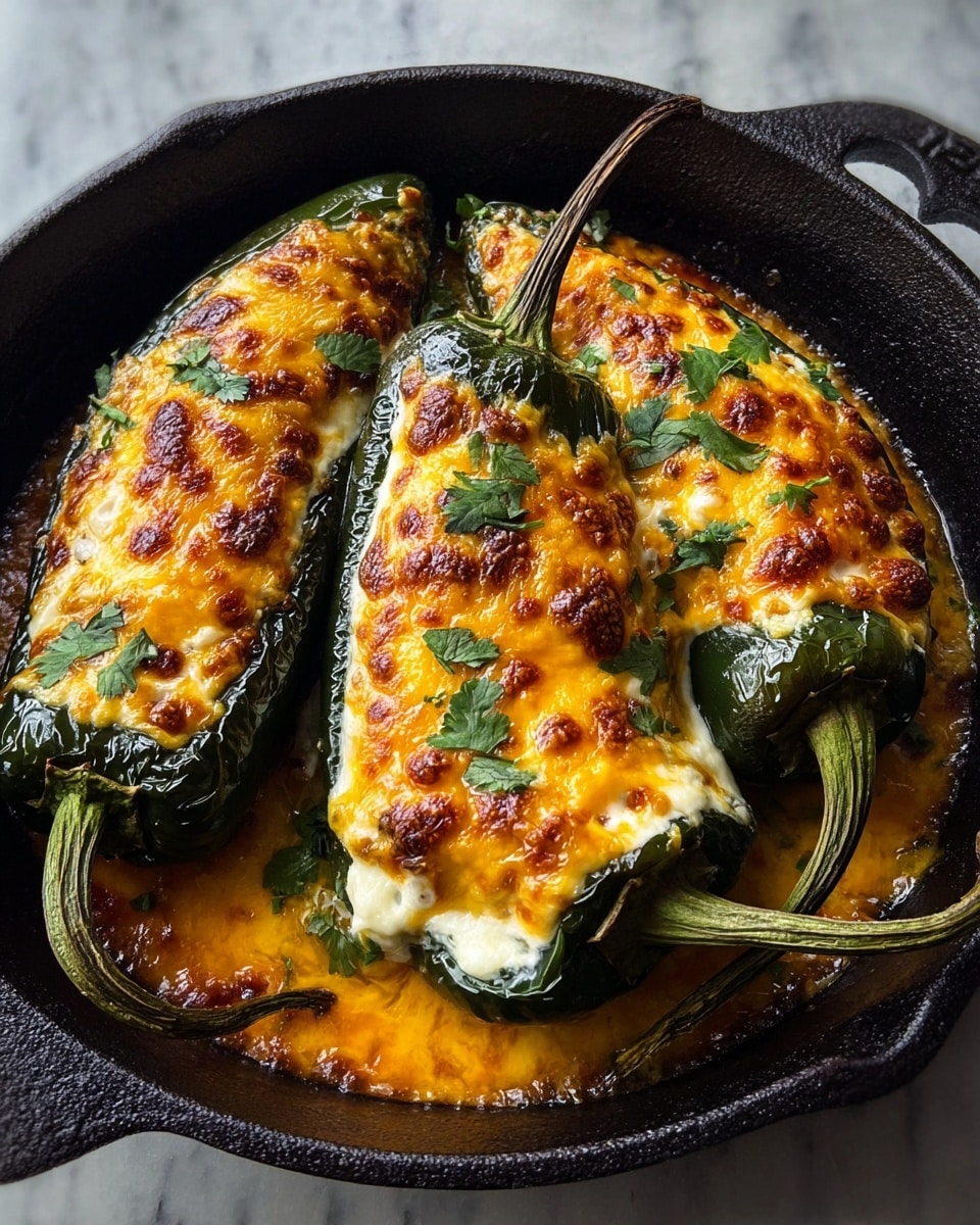 Baked Chili Rellenos with Monterey Jack and Cheddar Cheese Recipe - Recipe Image