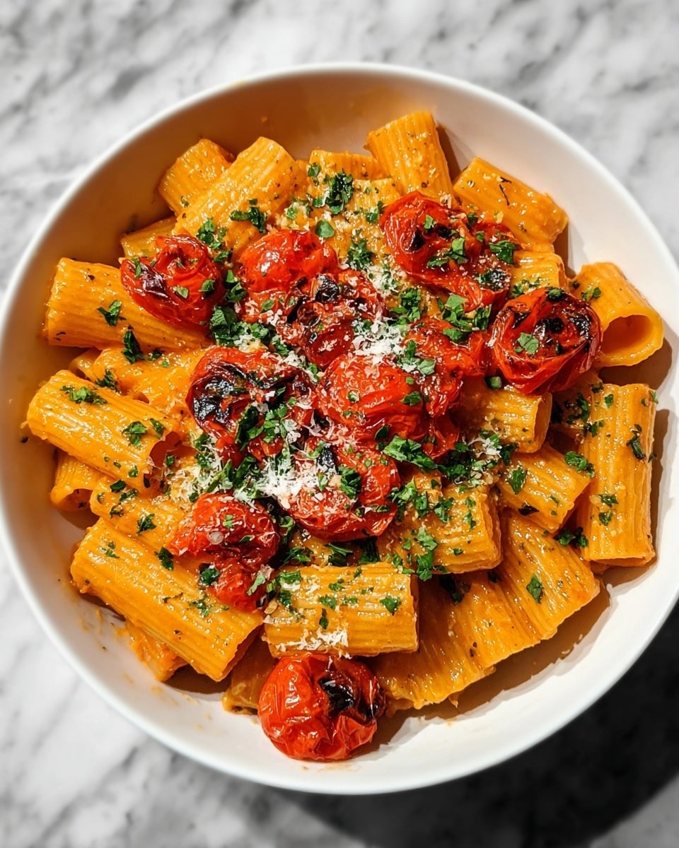 Creamy Tomato Garlic Pasta Recipe - Recipe Image