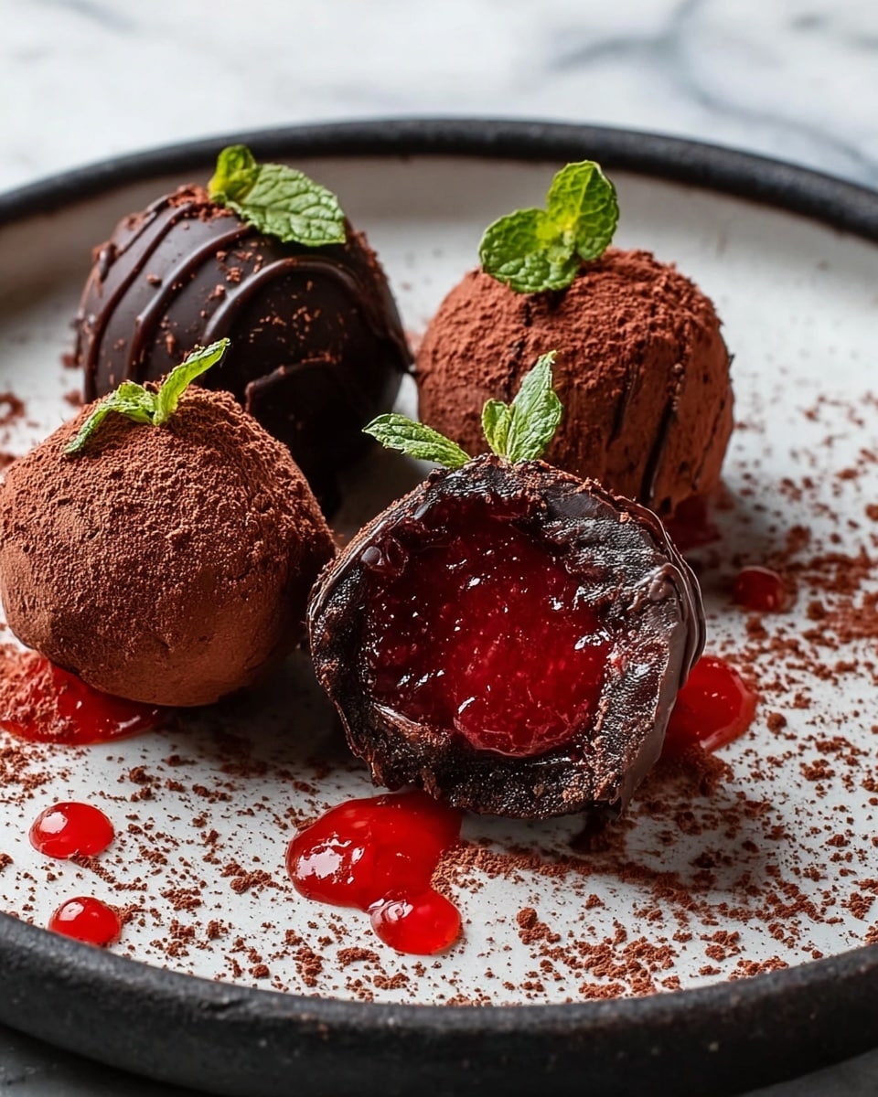 Strawberry Dark Chocolate Truffles Recipe - Recipe Image