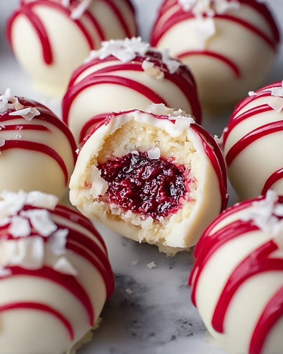 White Chocolate Raspberry Cheesecake Balls Recipe - Recipe Image