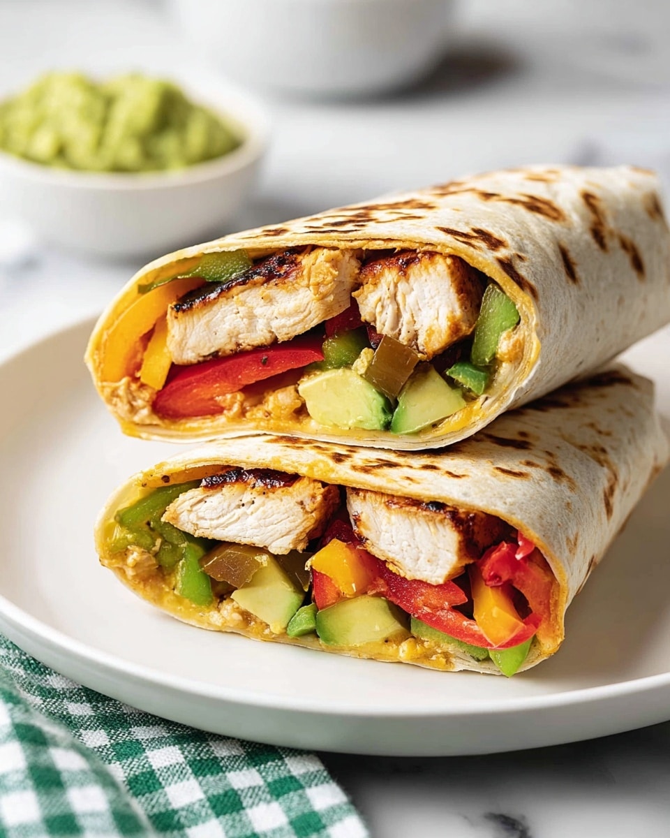 Easy Chicken Fajita Wraps Recipe - Recipe Image