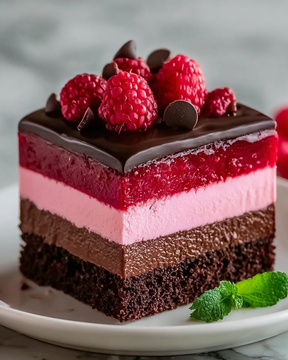 Heavenly Raspberry Chocolate Mousse Cake Recipe - Recipe Image