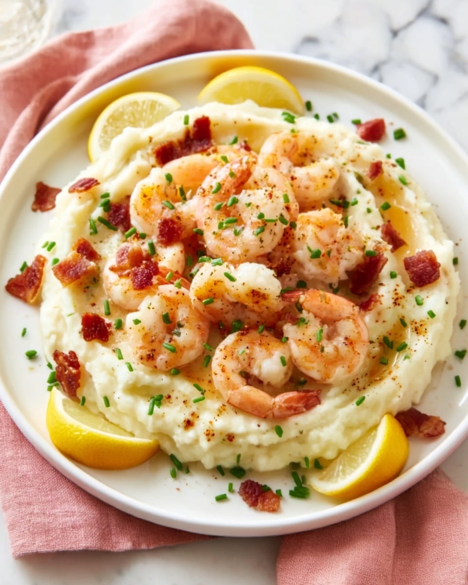 Low Carb Keto Shrimp and Cauliflower Grits Recipe - Recipe Image