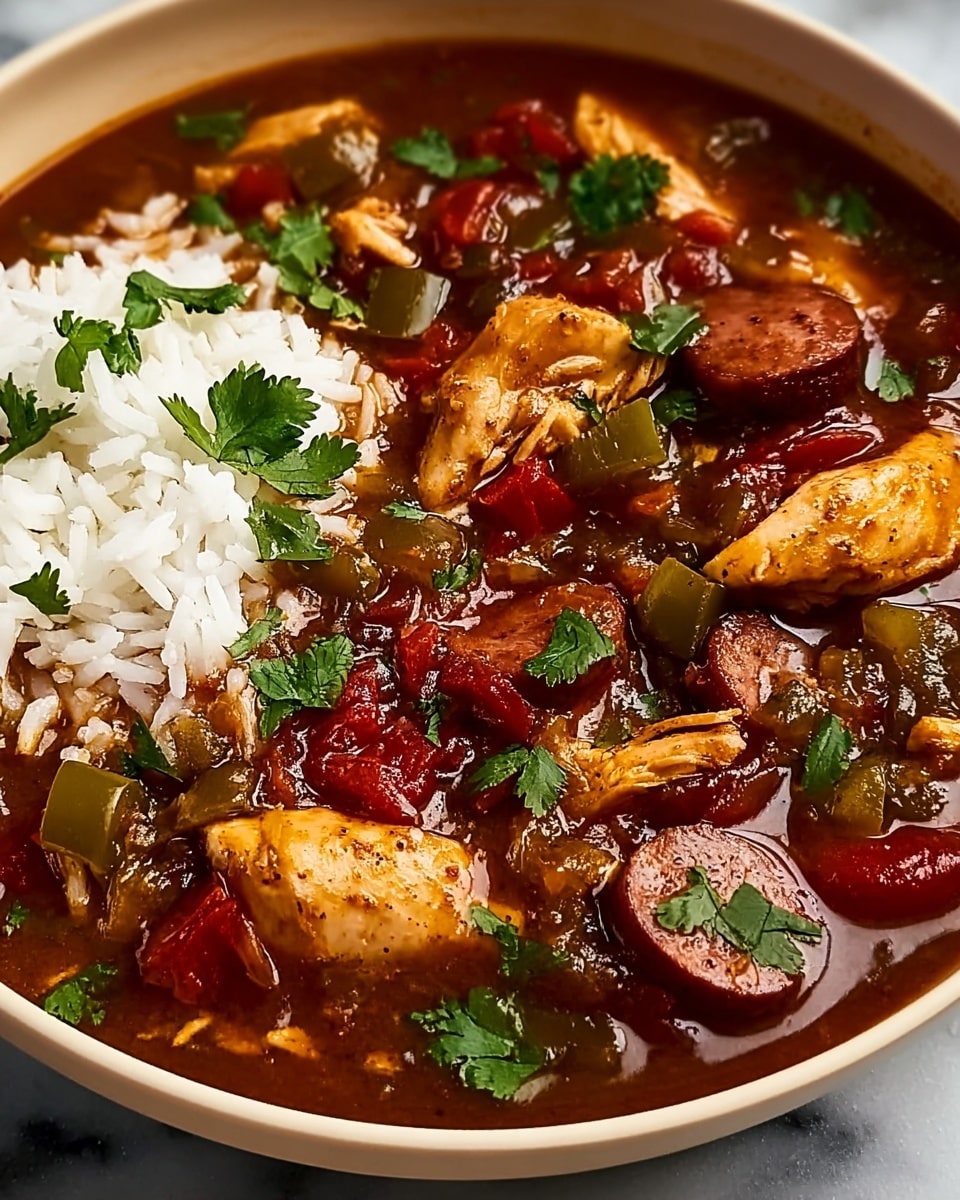 Cajun Chicken and Sausage Gumbo Recipe - Recipe Image