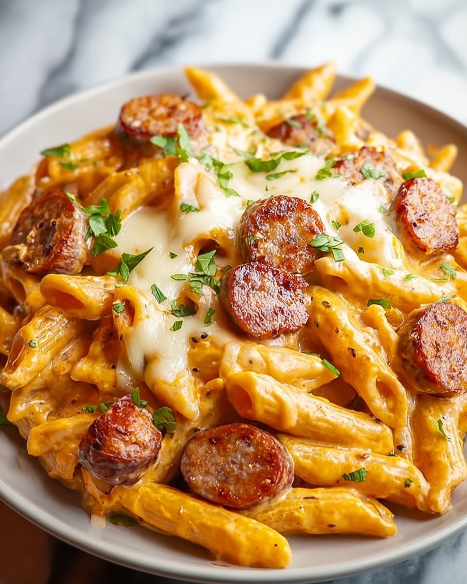 Cheesy Sausage Penne Bake Recipe - Recipe Image