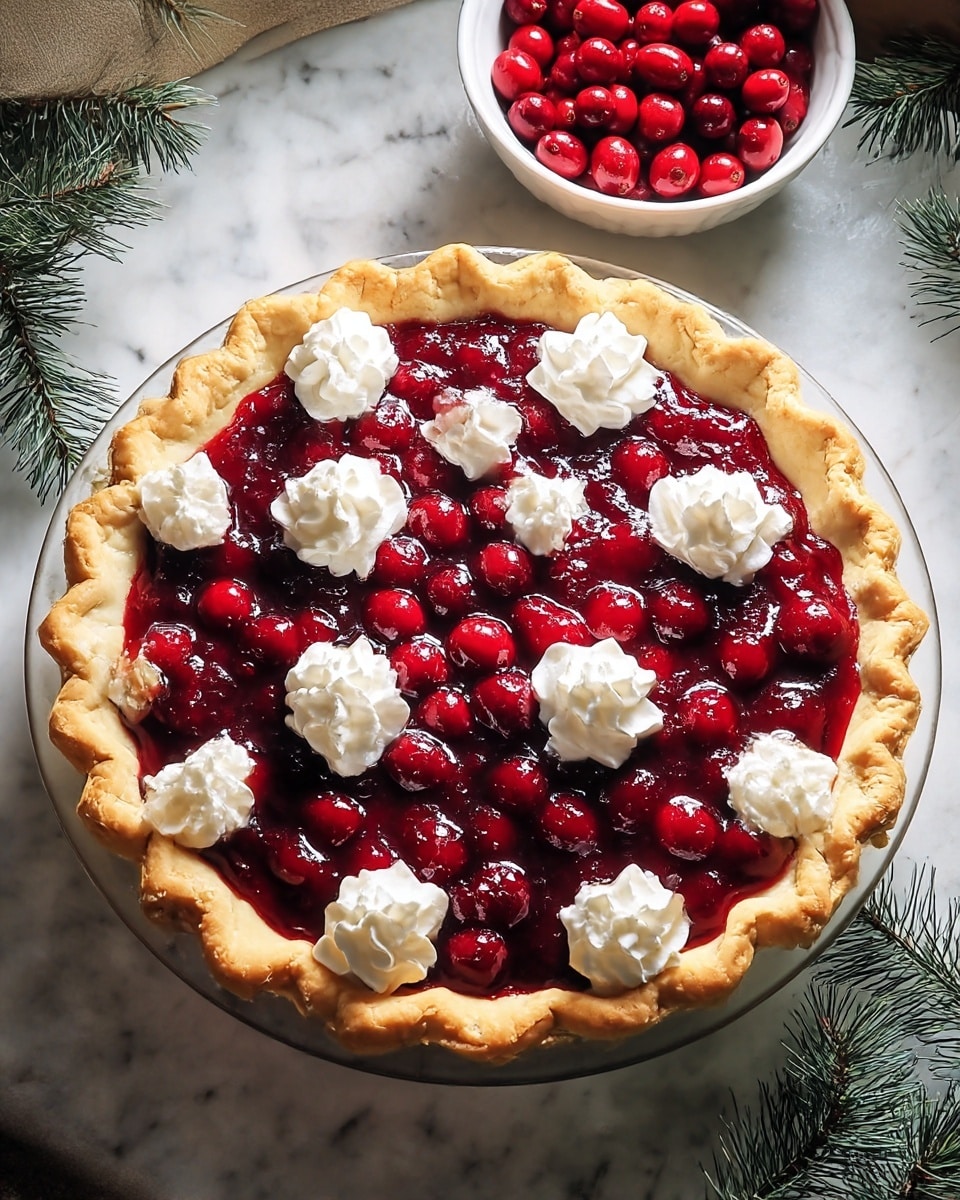 Cranberry Custard Pie Recipe - Recipe Image
