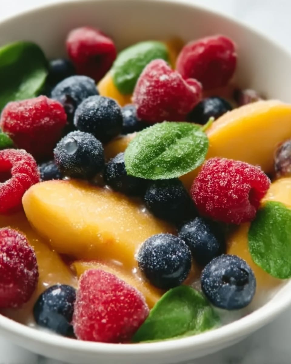 Spinach & Fruit Salad with Honey Lemon Dressing Recipe - Recipe Image
