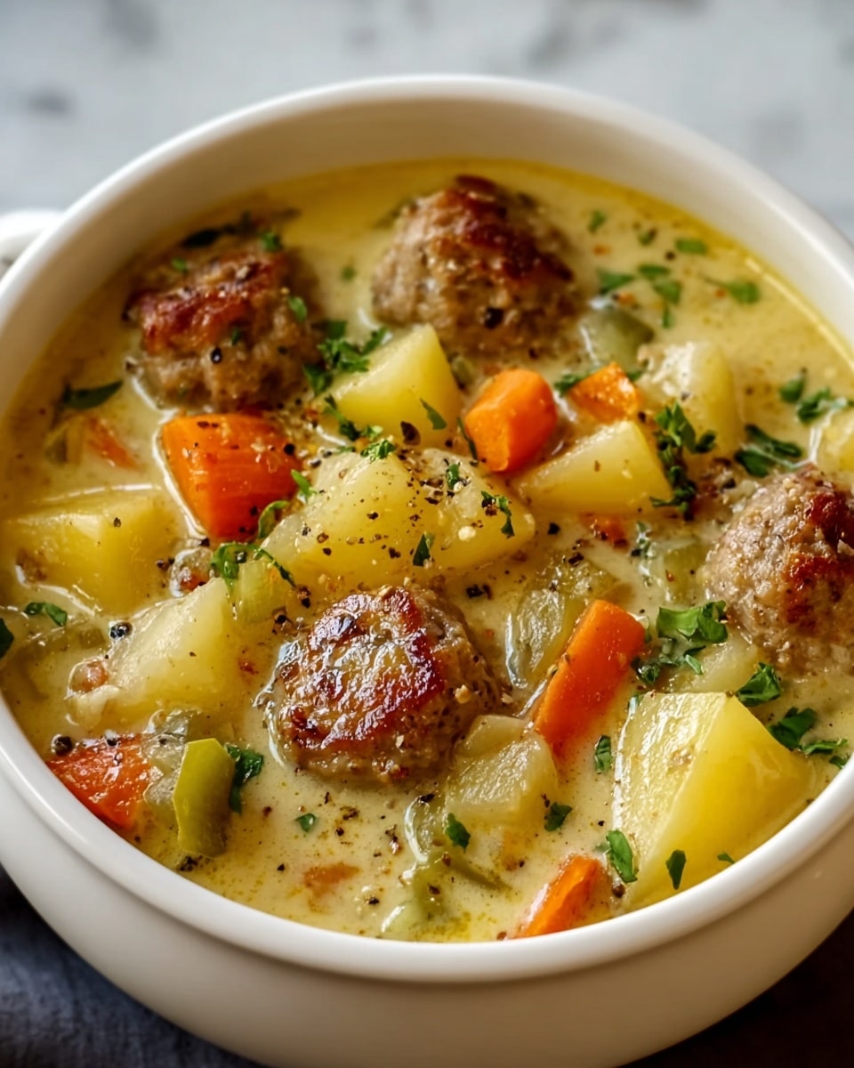 Hearty Sausage and Potato Soup with Kale Recipe - Recipe Image