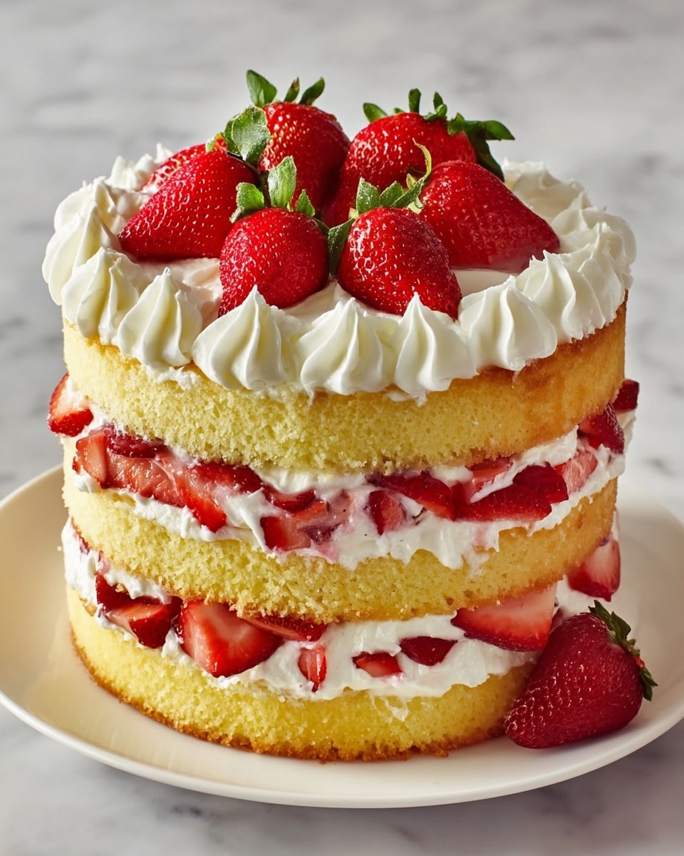 The Best Strawberry Shortcake Cake Recipe - Recipe Image