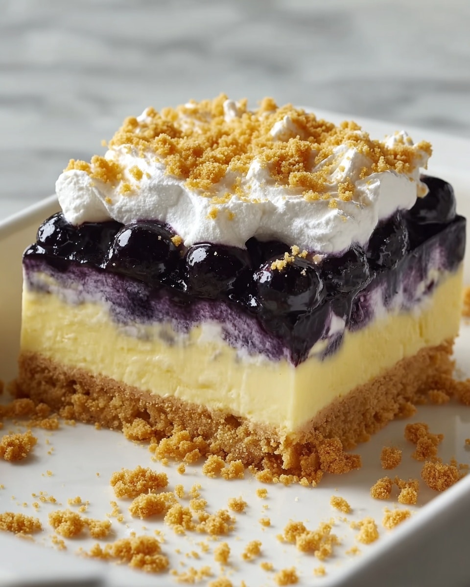 No Bake Lemon Blueberry Dessert Recipe - Recipe Image