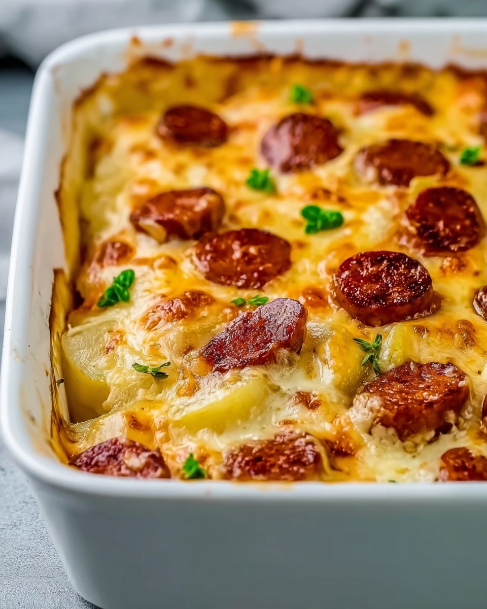 Cheesy Ranch Potatoes with Smoked Sausage Recipe - Recipe Image