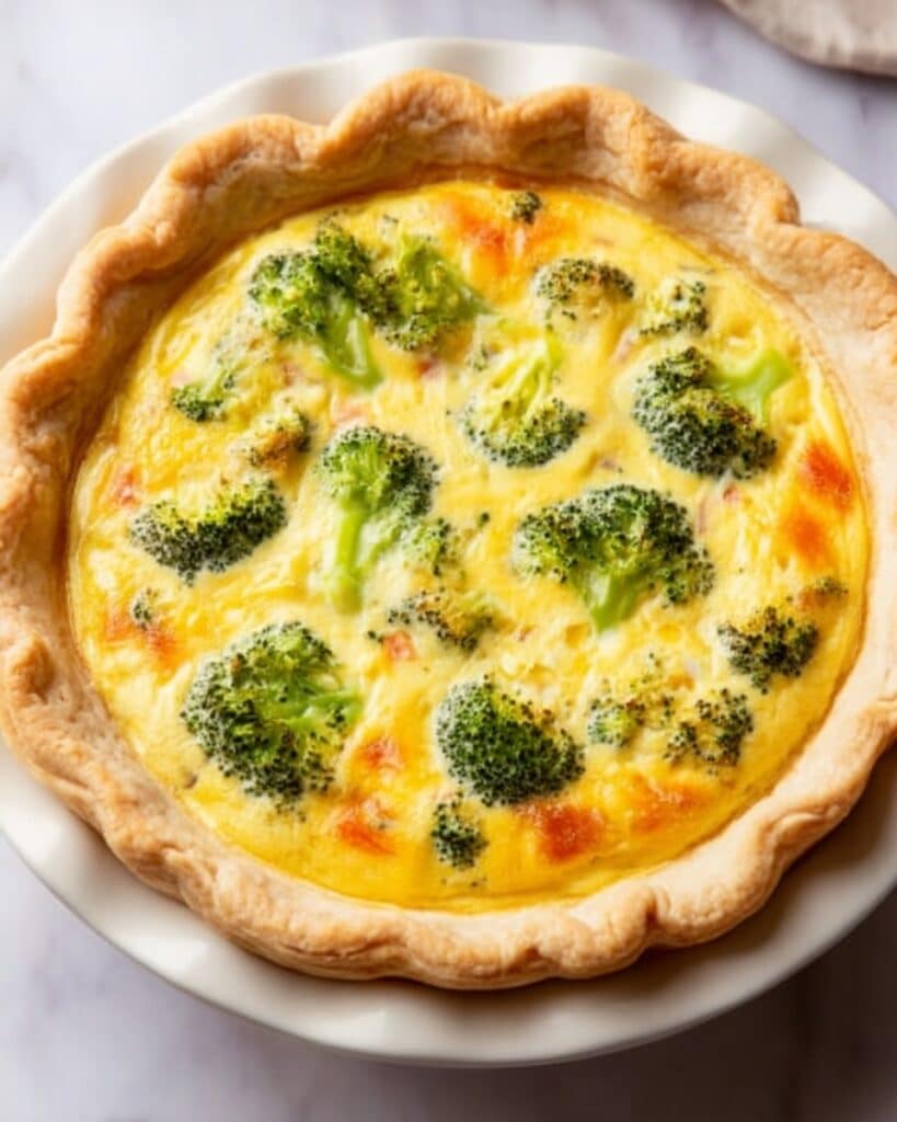 Broccoli Cheddar Quiche Recipe