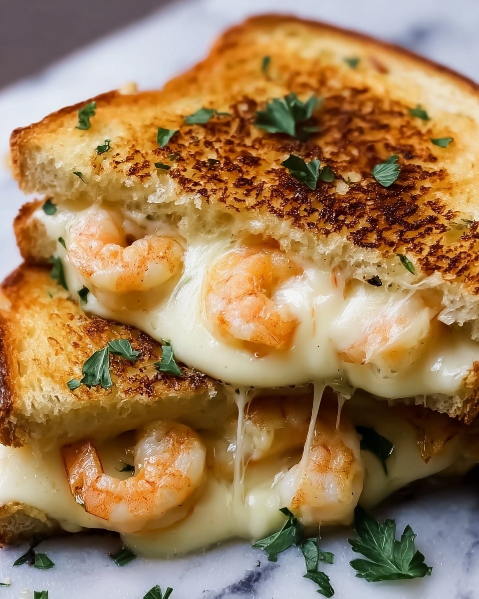 Shrimp & Cheese Grilled Sandwich Recipe - Recipe Image